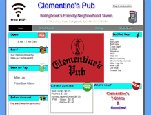 Tablet Screenshot of clementinespub.com